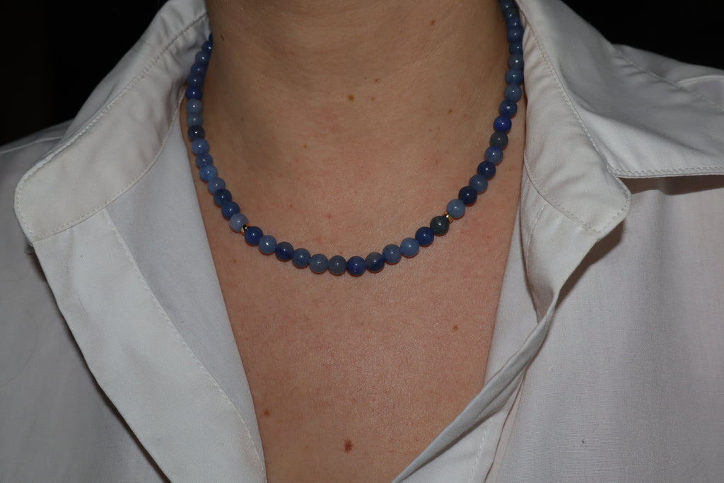 Blue Adventurine with Gold