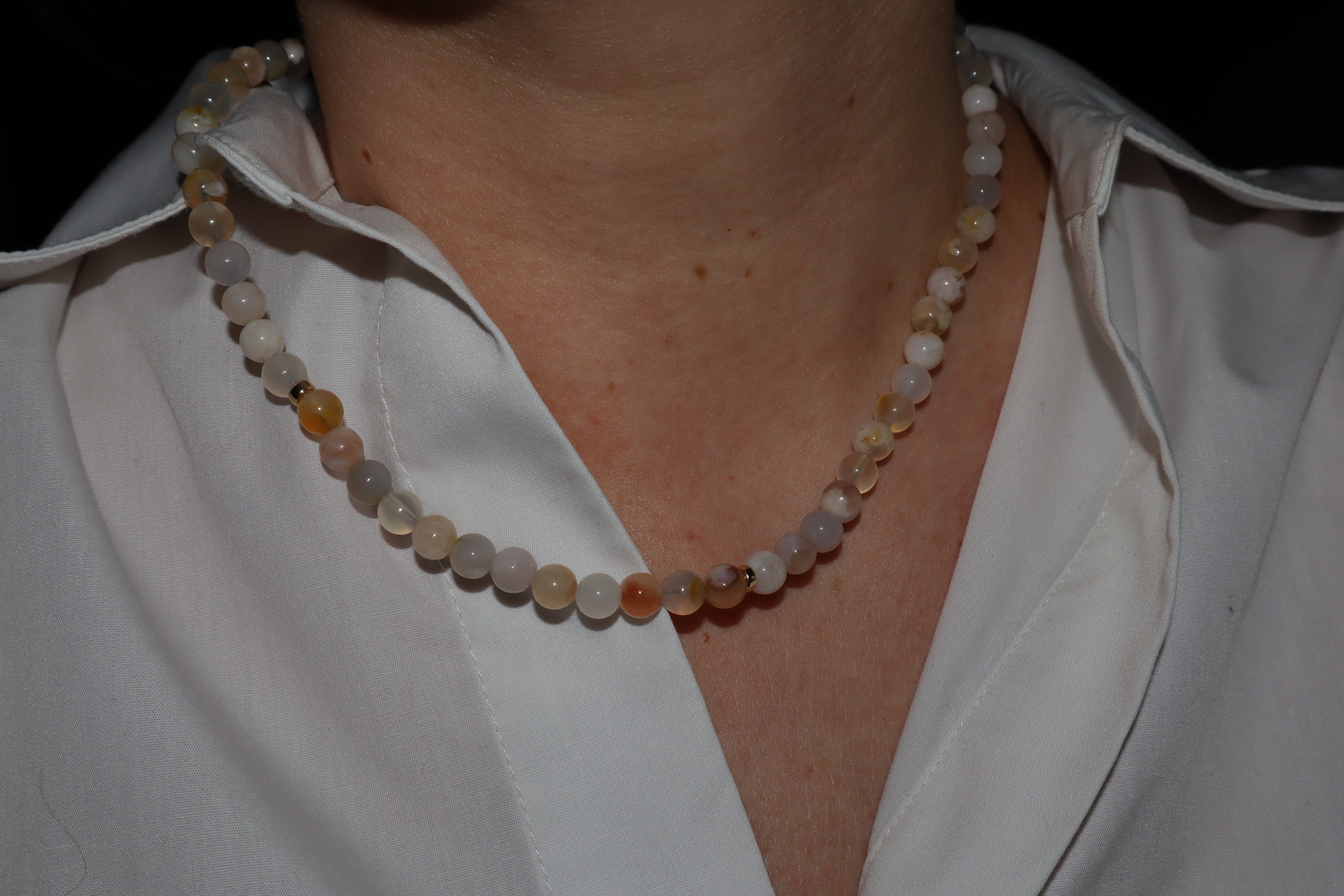 Sakura Agate with Gold