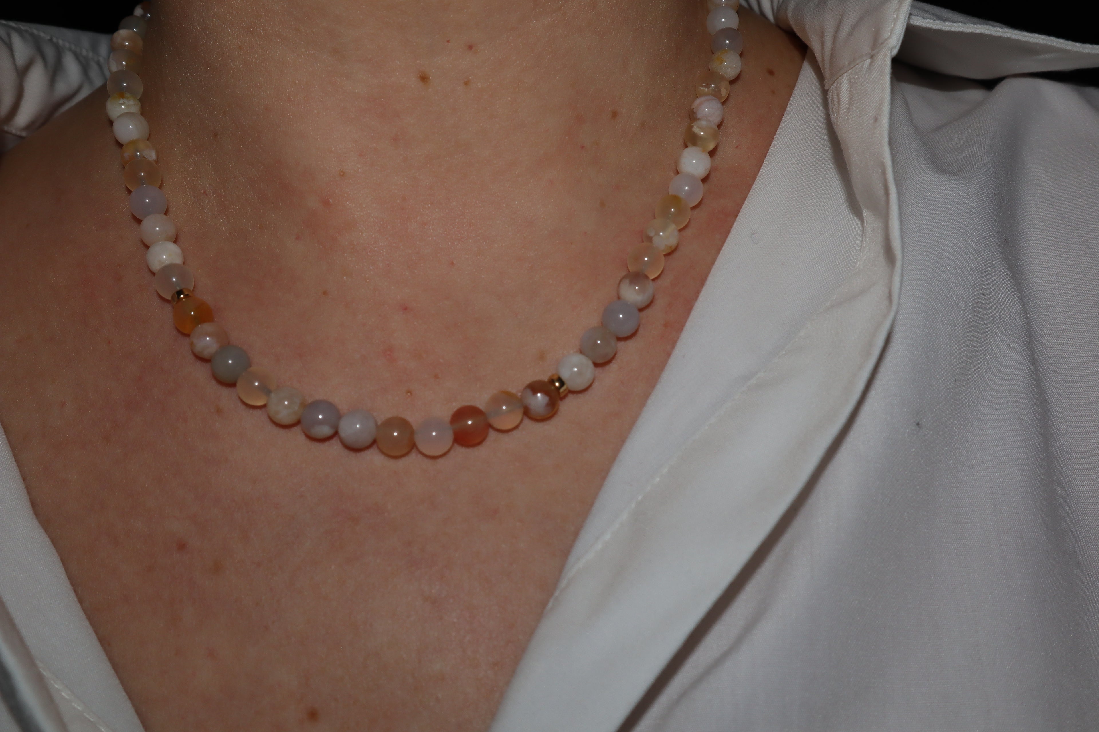 Sakura Agate with Gold