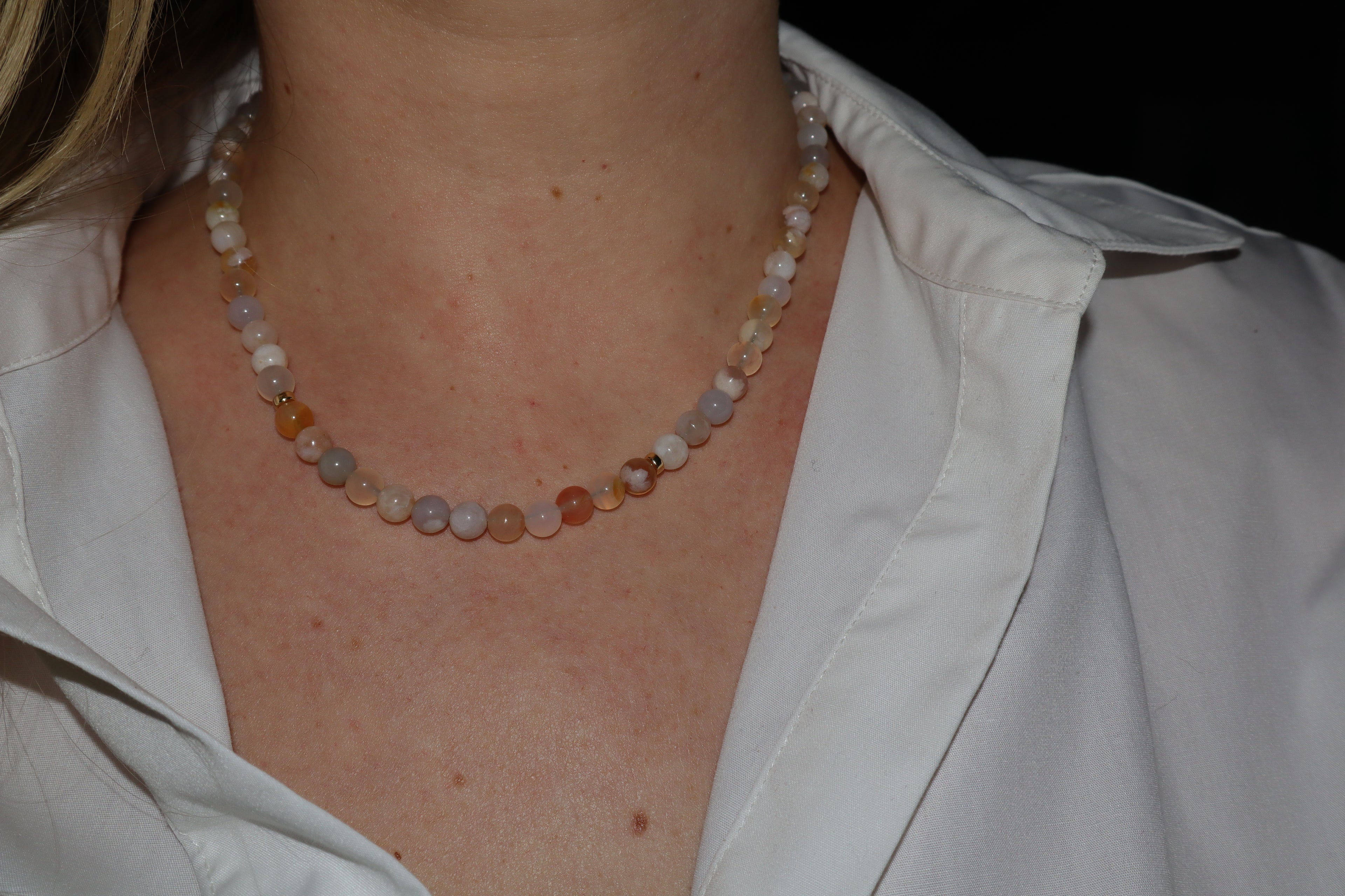 Sakura Agate with Gold